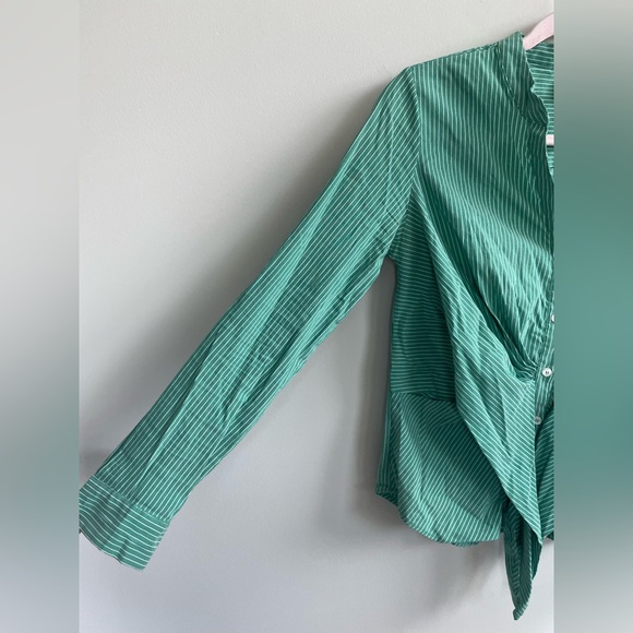 Anthropologie Maeve Katherine Knotted Striped Blouse - Picture 6 of 10